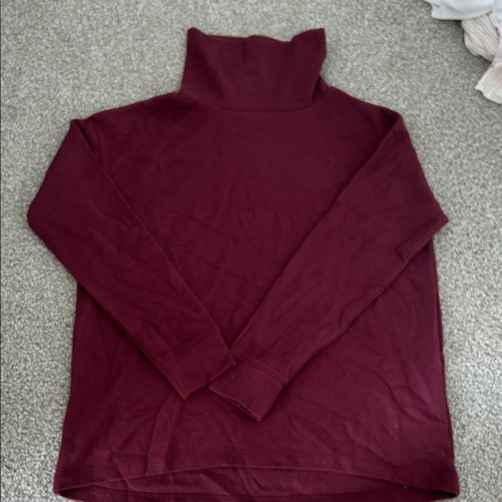 Lands' End Rich Burgundy Knit Top